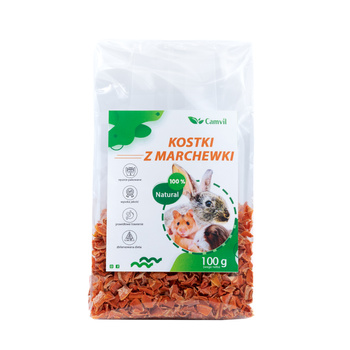 Kostki z marchewki 100g dla królików i gryzoni