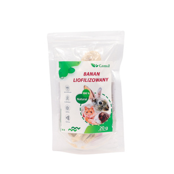 Banan liofilizowany 20g dla królików i gryzoni