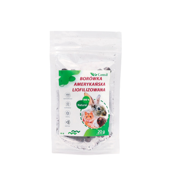 Borówka amerykańska liofilizowana 20g dla królików i gryzoni